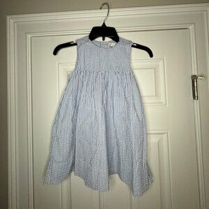 Petit Ami Girls Dress Blue & White Seersucker Size 2T